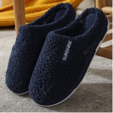 2020 Autumn And Winter Female Cotton Slippers Couple Warm Plush Slippers Home Package With Non-slip Home Male