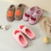 2020 Autumn And Winter Shoes Korean Fruit Plush Slippers Cute Plush Flat Shoes Cotton Trailer Home