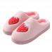 2020 Autumn And Winter Shoes Korean Fruit Plush Slippers Cute Plush Flat Shoes Cotton Trailer Home