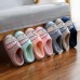 2020 Heavy-bottomed Female Cotton Slippers Home Skid Slippers Male Couple Cute Plush Home In Autumn And Winter