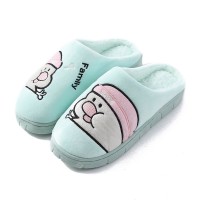 2020 Heavy-bottomed Female Cotton Slippers Home Skid Slippers Male Couple Cute Plush Home In Autumn And Winter