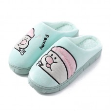 2020 Heavy-bottomed Female Cotton Slippers Home Skid Slippers Male Couple Cute Plush Home In Autumn And Winter