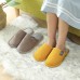 Cotton Slippers Female Home Autumn And Winter Warmth Couple Habitat Home Heavy-bottomed Non-slip Slippers Male Winter Wool Month