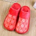 Female Winter Thick Cotton Slippers Home Couple Home Warm Wool Slippers With Non-slip Fashion Burrs