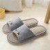 Japanese And Korean Women Linen Slippers Home In Autumn And Winter Seasons Soft, Breathable Cotton Slippers Home Skid