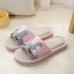 Japanese And Korean Women Linen Slippers Home In Autumn And Winter Seasons Soft, Breathable Cotton Slippers Home Skid