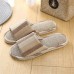 Japanese And Korean Women Linen Slippers Home In Autumn And Winter Seasons Soft, Breathable Cotton Slippers Home Skid