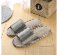 Japanese And Korean Women Linen Slippers Home In Autumn And Winter Seasons Soft, Breathable Cotton Slippers Home Skid