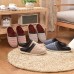 Japanese Autumn And Winter Home Flooring Silent Female At Home Lying Silent Waterproof Non-slip Cotton Slippers Men And Machine Wash