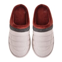 Japanese Autumn And Winter Home Flooring Silent Female At Home Lying Silent Waterproof Non-slip Cotton Slippers Men And Machine Wash