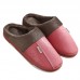 Leather Slippers Female Male And Female Couple Warm Winter Home Skid Slippers Men And Thick Crust Waterproof PU Lint