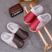 Men's Winter Home Cotton Slippers Large Size Waterproof Slip Warm Winter Plush Leather Slippers Couple