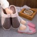 Men's Winter Home Cotton Slippers Large Size Waterproof Slip Warm Winter Plush Leather Slippers Couple