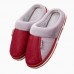 Men's Winter Home Cotton Slippers Large Size Waterproof Slip Warm Winter Plush Leather Slippers Couple