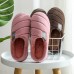 Non-slip Heavy-bottomed Female Cotton Slippers Habitat Home Warm Winter Home Slippers Couple Dragging Men Bag With Plush