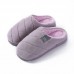 Non-slip Heavy-bottomed Female Cotton Slippers Habitat Home Warm Winter Home Slippers Couple Dragging Men Bag With Plush