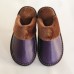 Simple And Comfortable Winter Cowhide Leather Slippers Home Slippers Baotou Family Of Three Solid Colors