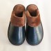 Simple And Comfortable Winter Cowhide Leather Slippers Home Slippers Baotou Family Of Three Solid Colors