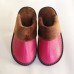 Simple And Comfortable Winter Cowhide Leather Slippers Home Slippers Baotou Family Of Three Solid Colors