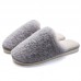 Winter Plush Slippers Couple Male Ms. Outer Wear Comfortable Non-slip Wild Sweet Bow Cotton Slippers