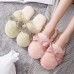 Winter Plush Slippers Couple Male Ms. Outer Wear Comfortable Non-slip Wild Sweet Bow Cotton Slippers