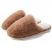 Winter Plush Slippers Couple Male Ms. Outer Wear Comfortable Non-slip Wild Sweet Bow Cotton Slippers