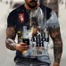 American Graffiti loft style printed t-shirt men short sleeve round neck fashion casual retro T-shirt Men Tees XXS-6XL