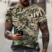 American Graffiti loft style printed t-shirt men short sleeve round neck fashion casual retro T-shirt Men Tees XXS-6XL