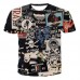 American Graffiti loft style printed t-shirt men short sleeve round neck fashion casual retro T-shirt Men Tees XXS-6XL