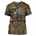 Camouflage hunting animals wild boar 3D T-shirt summer leisure men T-shirt fashion street women pullover short sleeve jacket