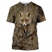 Camouflage hunting animals wild boar 3D T-shirt summer leisure men T-shirt fashion street women pullover short sleeve jacket