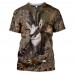 Camouflage hunting animals wild boar 3D T-shirt summer leisure men T-shirt fashion street women pullover short sleeve jacket