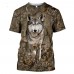 Camouflage hunting animals wild boar 3D T-shirt summer leisure men T-shirt fashion street women pullover short sleeve jacket