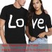 Couple Tshirt Summer Couple LOVE Printed Clothes Couple Tshirt Christmas Casual Cotton Short Sleeve Tees Brand Loose Couple Top