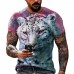 Fashion Trend 3D printing Tiger Men TShirt Casual ONeck Summer Selling Short Sleeve Oversized TShirt Comfortable StreetTops