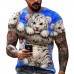 Fashion Trend 3D printing Tiger Men TShirt Casual ONeck Summer Selling Short Sleeve Oversized TShirt Comfortable StreetTops