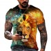 Fashion Trend 3D printing Tiger Men TShirt Casual ONeck Summer Selling Short Sleeve Oversized TShirt Comfortable StreetTops