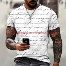 Sexy designer original letter print t-shirt men summer round neck short sleeve Street Fashion T-shirt large size 6xl