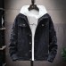 Autumn and Winter Men's Casual Ripped Loose Denim Jacket