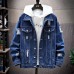 Autumn and Winter Men's Fashion Casual Loose Denim Jacket