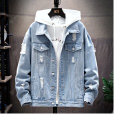 Autumn and Winter Men's Fashion Casual Loose Denim Jacket