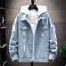 Autumn and Winter Men's Fashion Casual Loose Denim Jacket