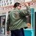 Large Size Men's Autumn Tooling Army Green Embroidered Denim Jacket Wide Prednisone Plus Fertilizer To Increase The Influx Of Men's Coat