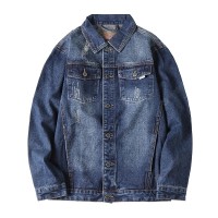 Letters Printed Men's Spring Denim Jacket Men's Fashion Jacket Jeans Jacket