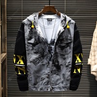 Male Denim Jacket Wild Men's Autumn Classic Version Handsome Print Casual Jacket