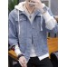 Male Long Sleeve Cowboy Denim Jacket Wide-waisted Hoodie Sweater