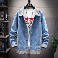 Men's Autumn and Winter Men's Casual Denim Jacket Lapel Loose Jeans Jacket