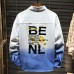 Men's Jacket Autumn Trend Denim Coat Printing Letter Fashion Personality Youth Casual Top