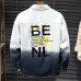 Men's Jacket Autumn Trend Denim Coat Printing Letter Fashion Personality Youth Casual Top