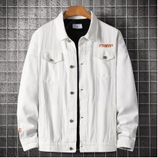 Men's Jacket Large Size Male Casual Autumn And Winter Jacket Loose Embroidered Coat